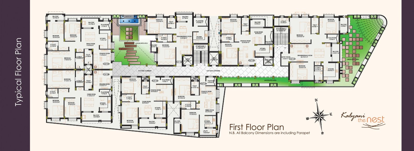 Location and distance map for Kalyani The Nest